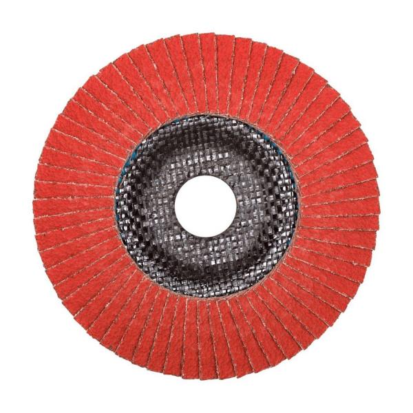 Ламелен диск за шлайфане на неръждаема стомана Tyrolit Premium Ceramic - ф 125х22.3 mm, P40 - 645135