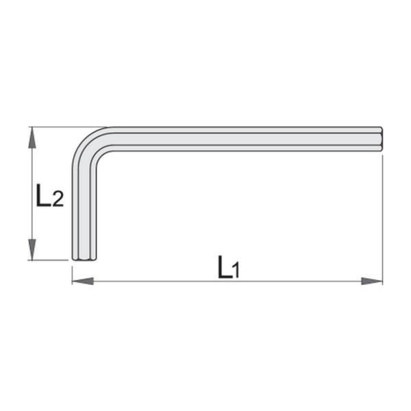 Удължен ключ шестограм Unior 220/3 L - 14 mm