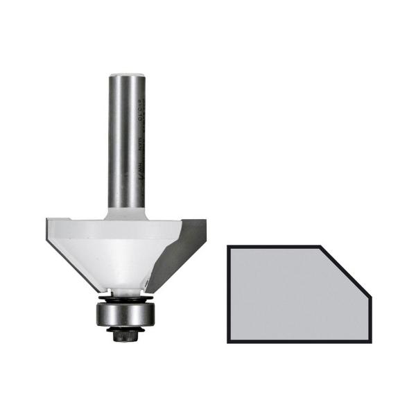 Фрезер за дърво профилен за скосяване с лагер Makita - ф 31.3х13.5 mm, 45°, 55.1 mm, ф 8 mm 