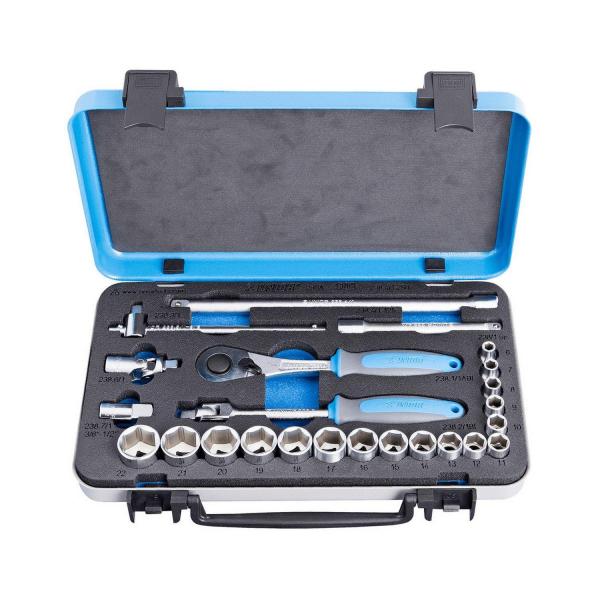 Комплект гедоре Unior 239 A, 612509 - 3/8 inch, 6-22 mm, 24 бр.