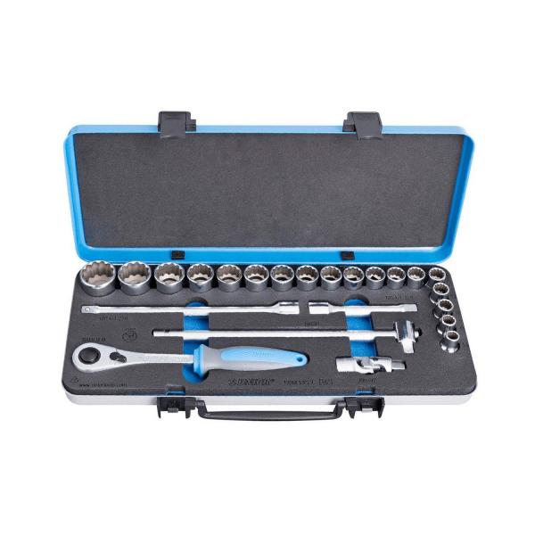 Комплект вложки в метална кутия Unior 190 BI - 1/2 inch, 10-32 mm, 23 бр.