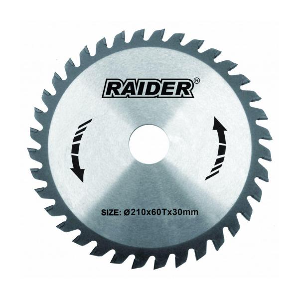 Циркулярен диск за дърво Raider - ф 210х30 mm, z 60