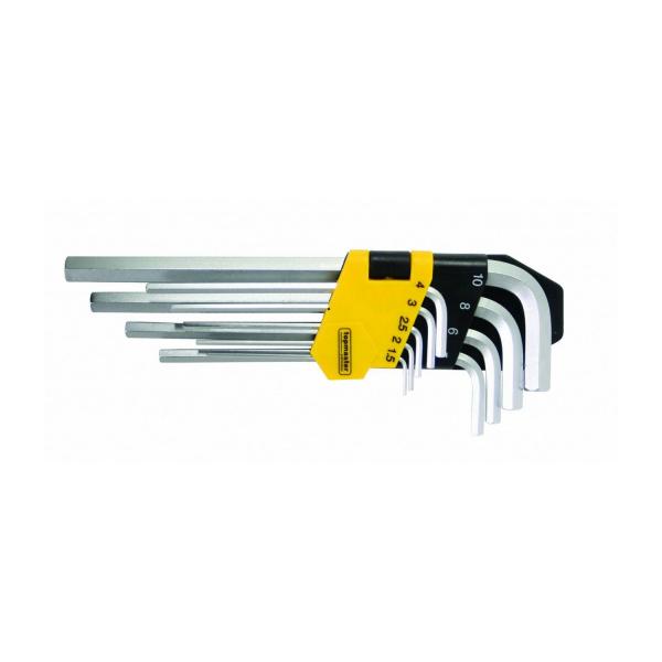 Комплект къси шестограми Topmaster Pro - 1.5-10 mm, 9 бр