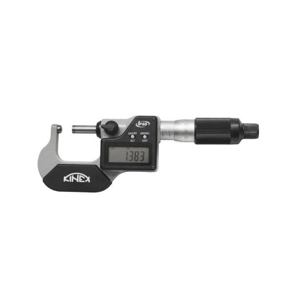 Дигитален микрометър за тръби KINEX IP65, 25-50 mm, 0.001 mm