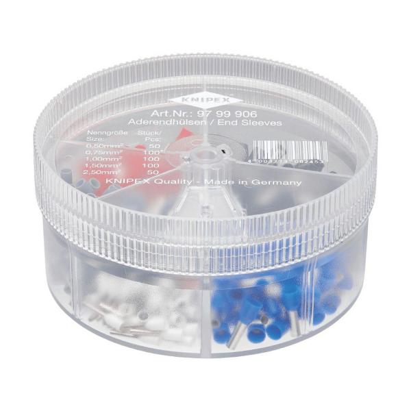 Комплект кабелни накрайници за кримпване Knipex - 0.5-2.5 mm2, 400 бр