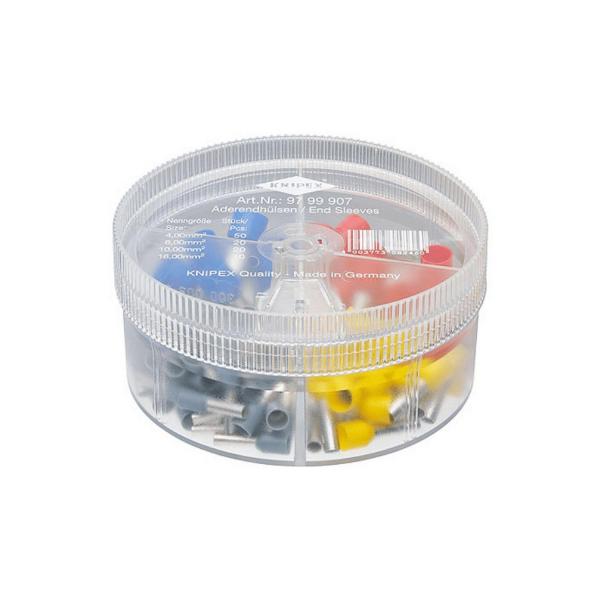 Комплект кабелни накрайници за кримпване Knipex - 4-16 mm2, 100 бр. 