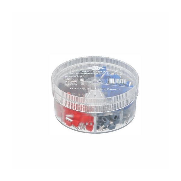 Комплект кабелни накрайници за кримпване Knipex - 2x0.75-2x2.5 mm2, 200 бр. 