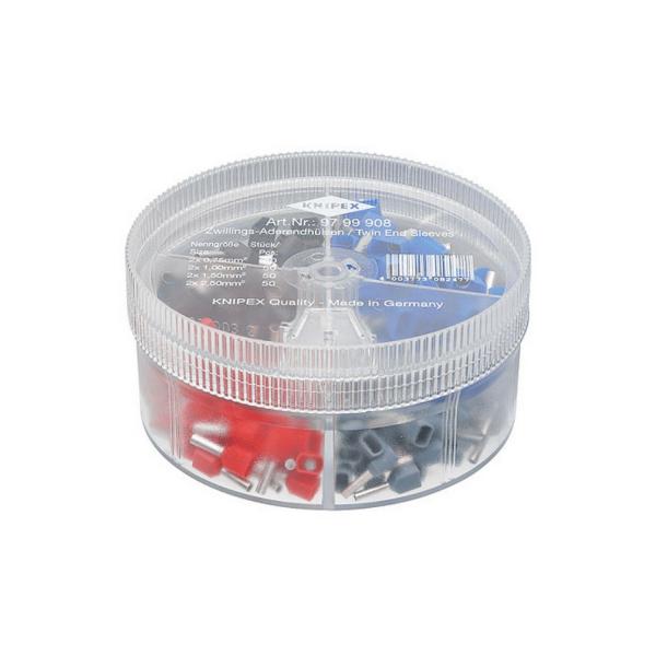 Комплект кабелни накрайници за кримпване Knipex - 2x4-2x16 mm2, 45 бр. 