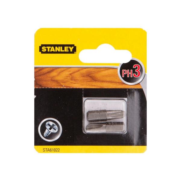 Комплект битове Stanley STA61022 - PH 3, 25 mm, 1/4 inch, 2 бр.