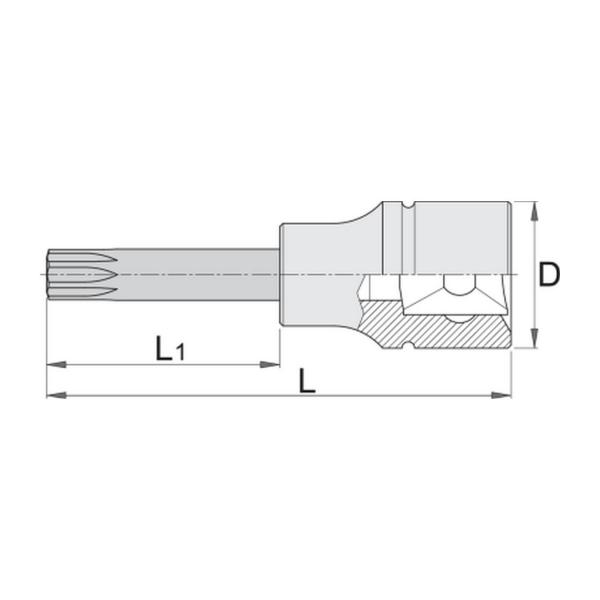 Удълженa вложка с Torx профил Unior 192/2 - 1/2 inch, T25