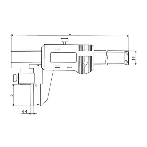 Дигитален шублер за измерване на тръби Microtech COMPUTERIZED eFORCE 1-20N, IP54, 150 mm, 0.005 mm