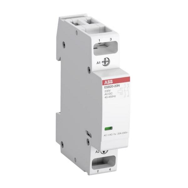 Инсталационен контактор ABB ESB20-02N-06/230, 1SBE121111R0602 - 20 A, 1NC, 230 V AC/DC, 2 P