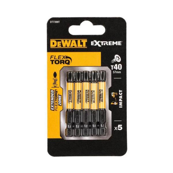 Комплект накрайници DeWALT DT7399T - TX40, 50 mm, 5 бр.
