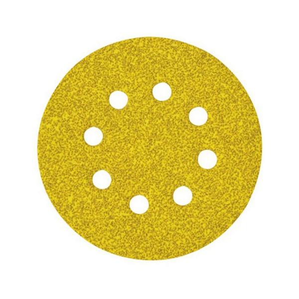 Шкурка за орбитален шлайф Weiler - с 8 отвора, ф125 mm, P150
