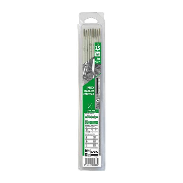 Рутилови електроди за неръждаема стомана Gys 316L - 2.5 mm, 10 броя