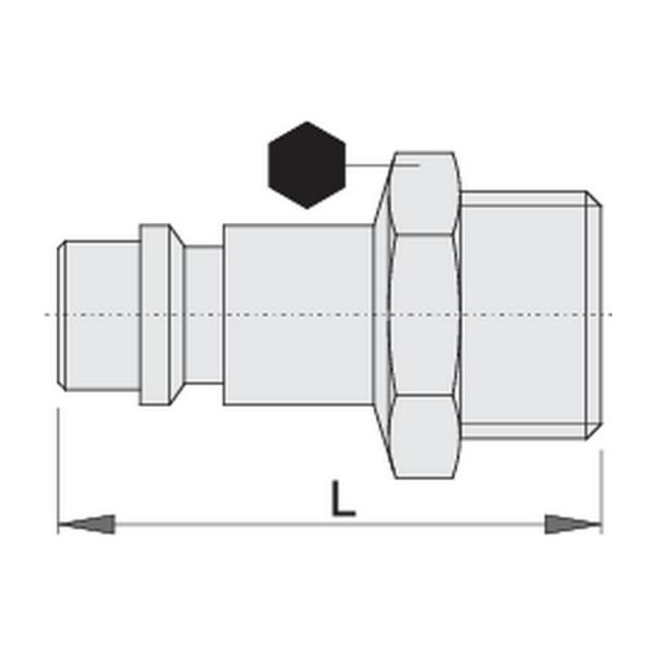 Нипел мъжки Unior 1507Z10 - R1/2 inch