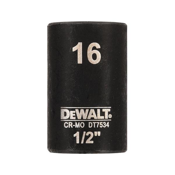 Ударна вложка 6-стенна DeWALT - 16 mm, 1/2 inch