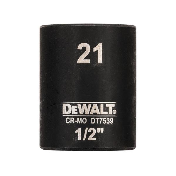 Ударна вложка 6-стенна DeWALT - 21 mm, 1/2 inch