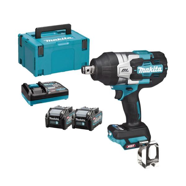 Акумулаторен безчетков ударен гайковерт Makita TW001GM201 – 40 V, 2 × 4 Ah, 1800 Nm, 3/4″