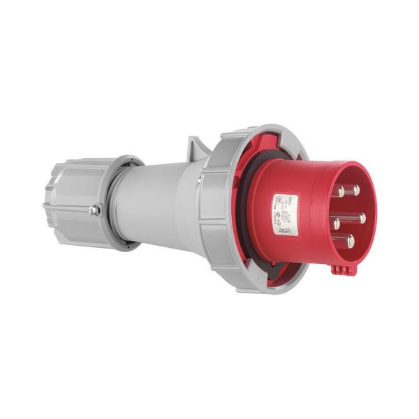 Индустриален трифазен червен евро щепсел ABL S53S35, CEE, 63A, 400V, 5P, IP67