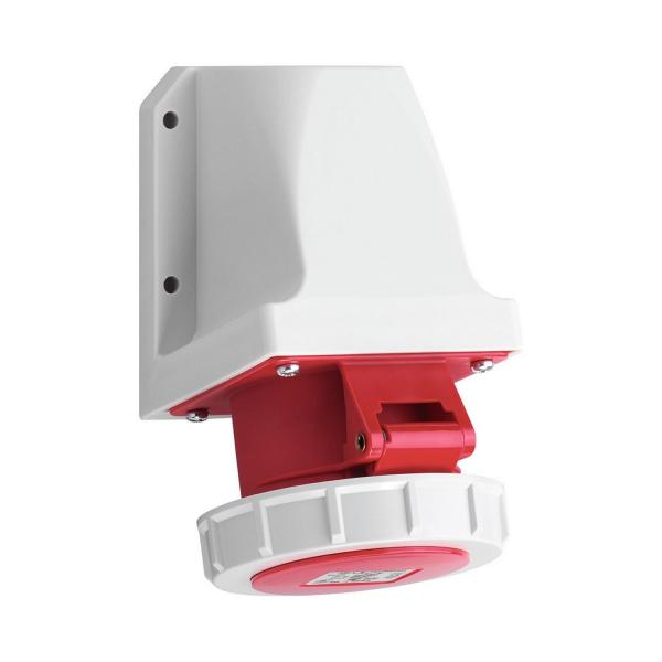 Индустриален трифазен червен евро контакт за стена ABL D51S35, CEE, 16A , 400V, 5P, IP67