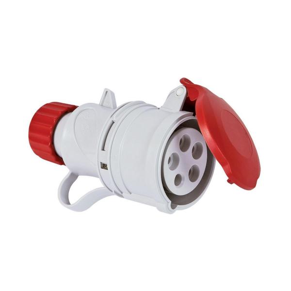 Трифазен червен евро контакт FANTON ARGO 71125 - CEE, 3P+N+E, 32A, 400V, 5P, IP44