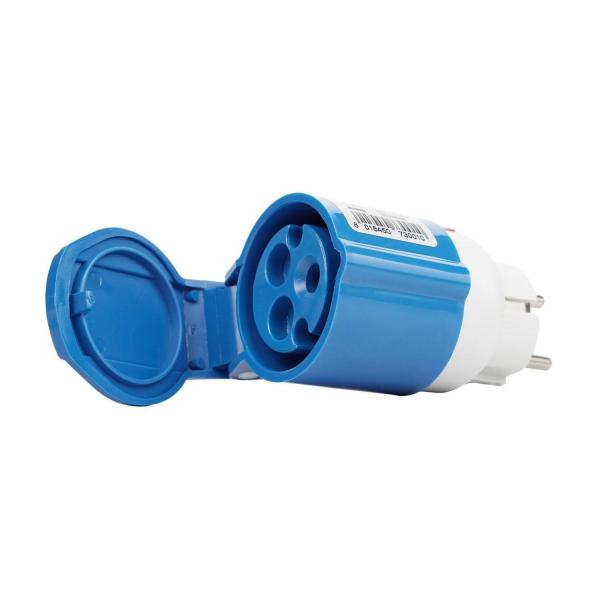 Преходен адаптер за контакт FANTON 73001 - CEE/Шуко, 2P+E, 16A, 200-250V, 6h, IP44