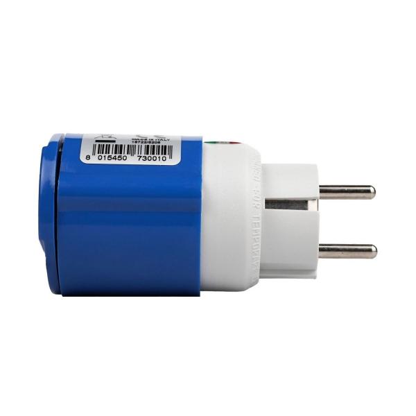 Преходен адаптер за контакт FANTON 73001 - CEE/Шуко, 2P+E, 16A, 200-250V, 6h, IP44