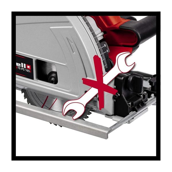 Ръчен циркуляр Einhell TE-PS 165 – 1200 W, ф165x20 mm, 5200 rpm, дълбочина на рязане до 56 mm