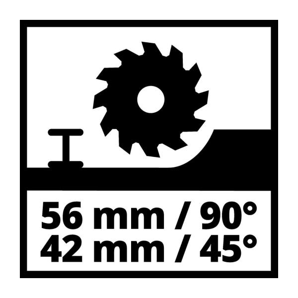 Ръчен циркуляр Einhell TE-PS 165 – 1200 W, ф165x20 mm, 5200 rpm, дълбочина на рязане до 56 mm