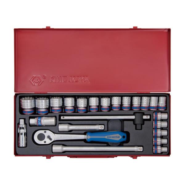 Комплект гедоре King Tony 4528MR - 1/2 inch, 24 броя