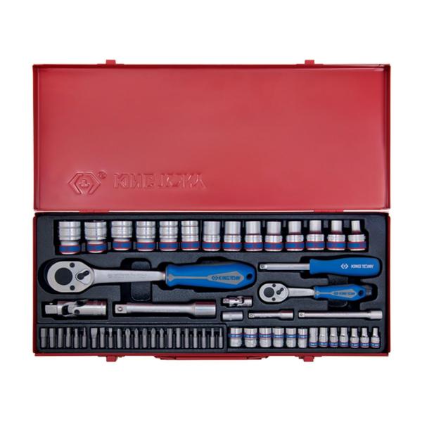 Комплект гедоре King Tony 7558MR - 1/4 + 1/2 Inch, 58 броя