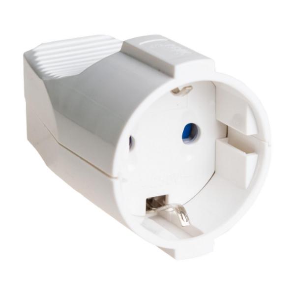 Бял контакт Solera 5019 - 3x2.5, 16A, 220V, 2P+E