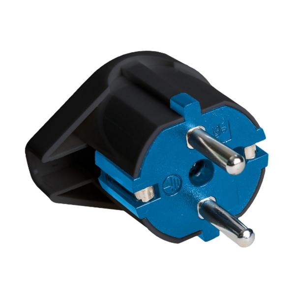 Черен ъглов щепсел Solera 6566N - 16A, 220V, 2P+E