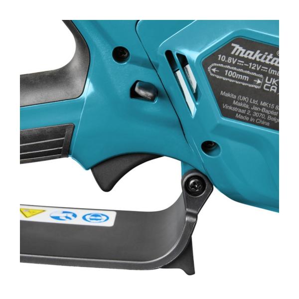 Акумулаторен верижен трион Makita UC100DWA – 12 V, 2 Ah, 10 cm, 0.325 Inch