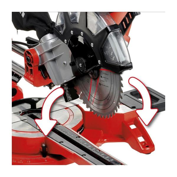 Настолен циркуляр Einhell TC-SM 2534/1 Dual – 2100 W, ф250 mm, лазер и функция за издърпване