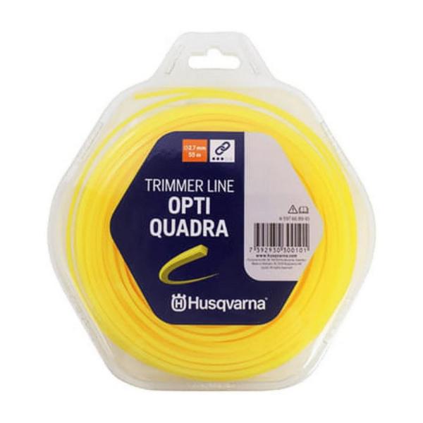 Квадратна жълта корда за моторна коса Husqvarna Opti Quadra - 2.7 mm, 55 m