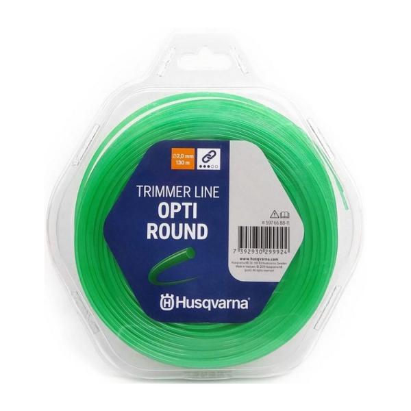 Кръгла зелена корда за моторна коса Husqvarna Opti Round - 2 mm, 130 m