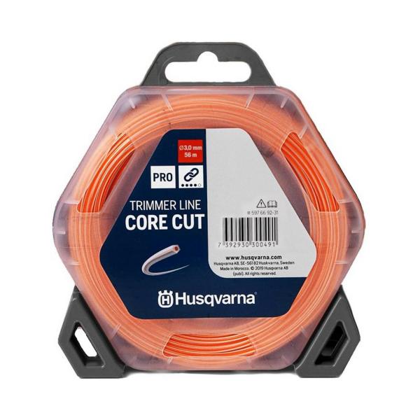 Петоъгълна корда за моторна коса Husqvarna Core Cut - 3 mm, 56 m