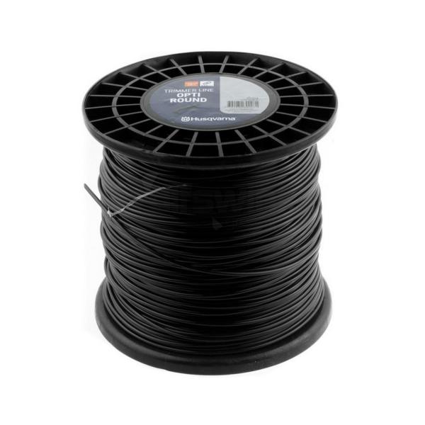 Кръгла черна корда за моторна коса Husqvarna Opti Round - 4 mm, 80 m