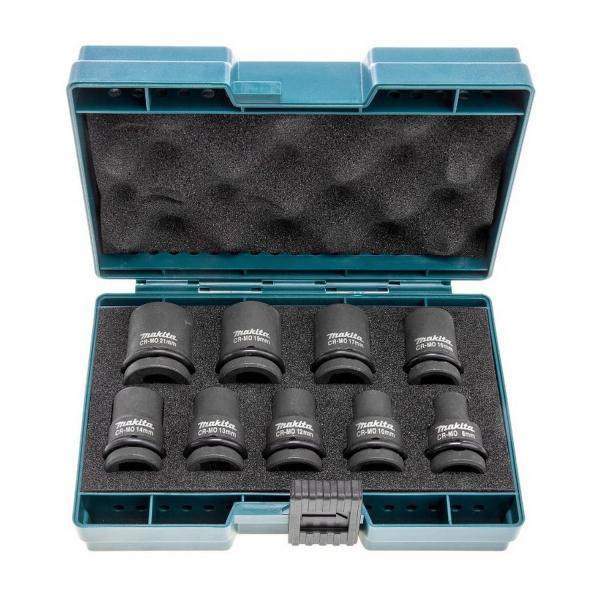 Комплект ударни вложки Makita B-66232, 1/2 - 8, 10, 12, 13, 14, 16, 17, 19, 21- 9 броя