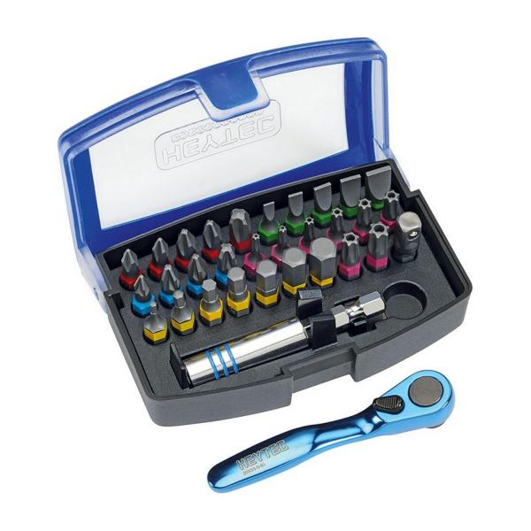 Комплект битове Heytec с тресчотка Heytec 50833500000 - 1/4 inch, 32 броя