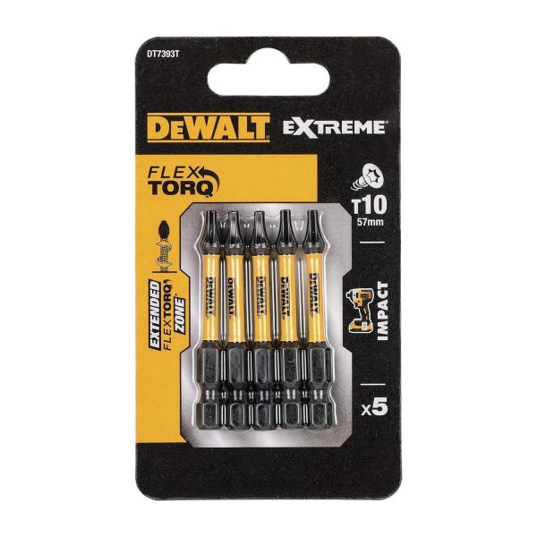Комплект накрайници DeWALT DT7393T- TX10, 50 mm, 5 бр.
