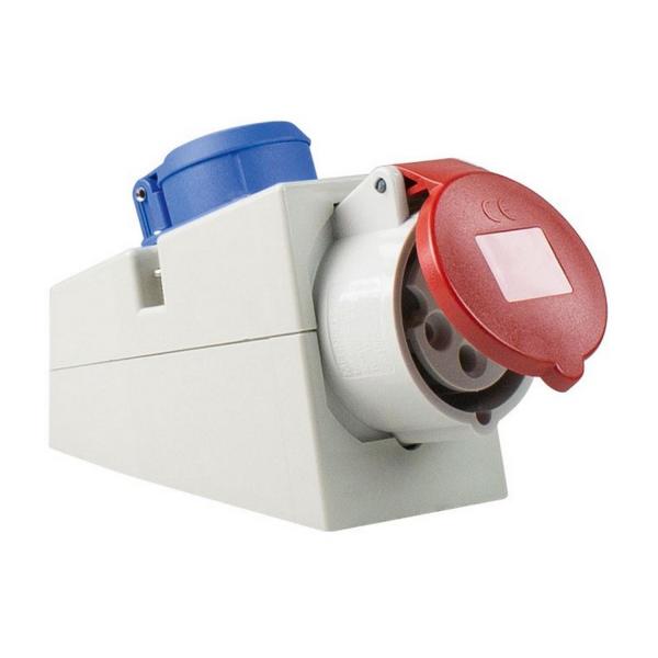Трифазен стенен CEE контакт as-Schwabe 60437 – 16 A, 400 V, 5P, IP44