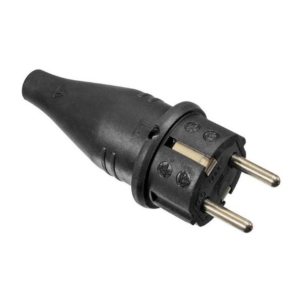 Черен каучуков щепсел as - Schwabe 60412 – 16 A, IP44