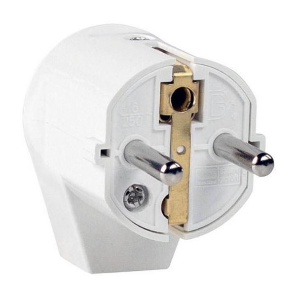 Бял ъглов щепсел as - Schwabe 45041 – 16 A, 230 V