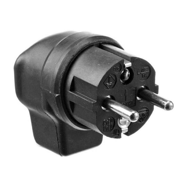 Черен каучуков ъглов щепсел as - Schwabe 62207 – 16 A, IP44