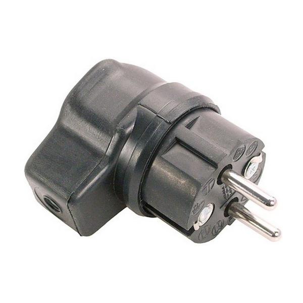 Черен каучуков ъглов щепсел as - Schwabe 62207 – 16 A, IP44