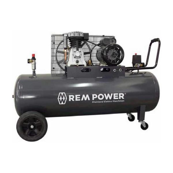 Трифазен маслен компресор за въздух REM Power E 501/9/200, 9050120010  - 3000 W, 364 l/min, 200 l, 9 bar