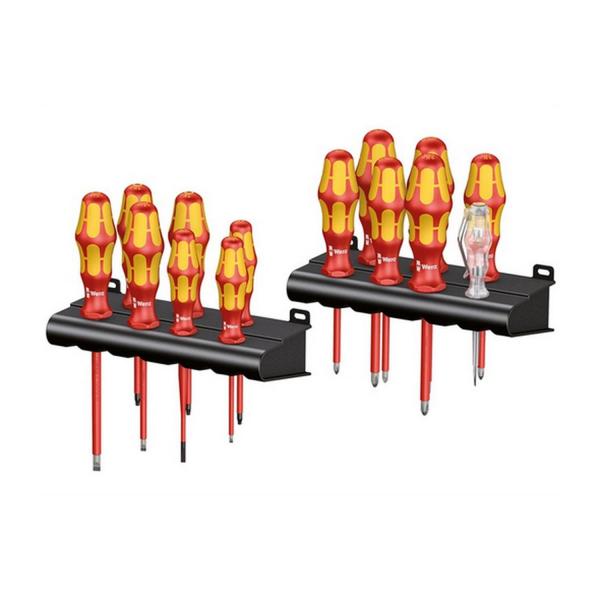 Комплект елекктрически отвертки Wera Kraftform Plus 100 VDE Big Pack, 05105631001- 1000 V VDE, SB/PH/PZ/TX, 14 бр.
